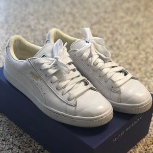 White Puma Basket Sneaker